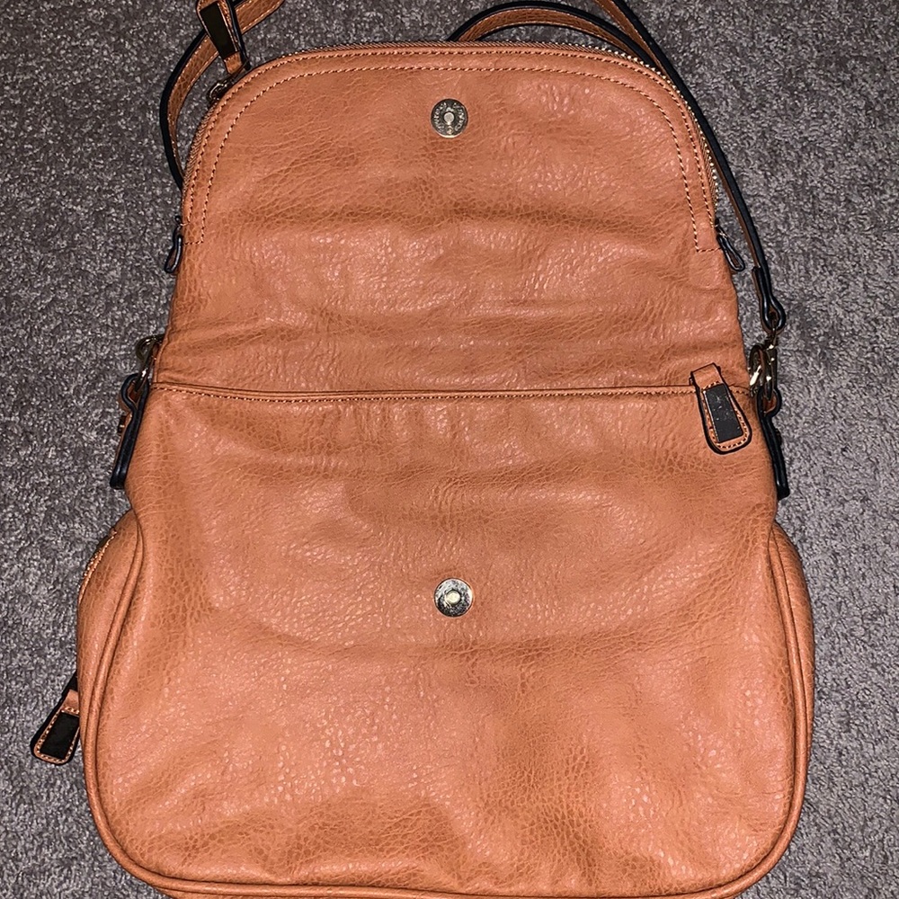 Brown leather satchel purse